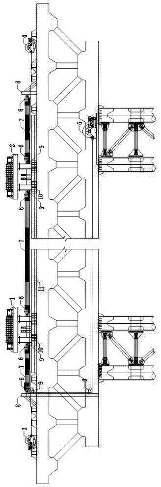 Cable saddle transverse moving system of large-tonnage cable crane and cable saddle transverse moving method