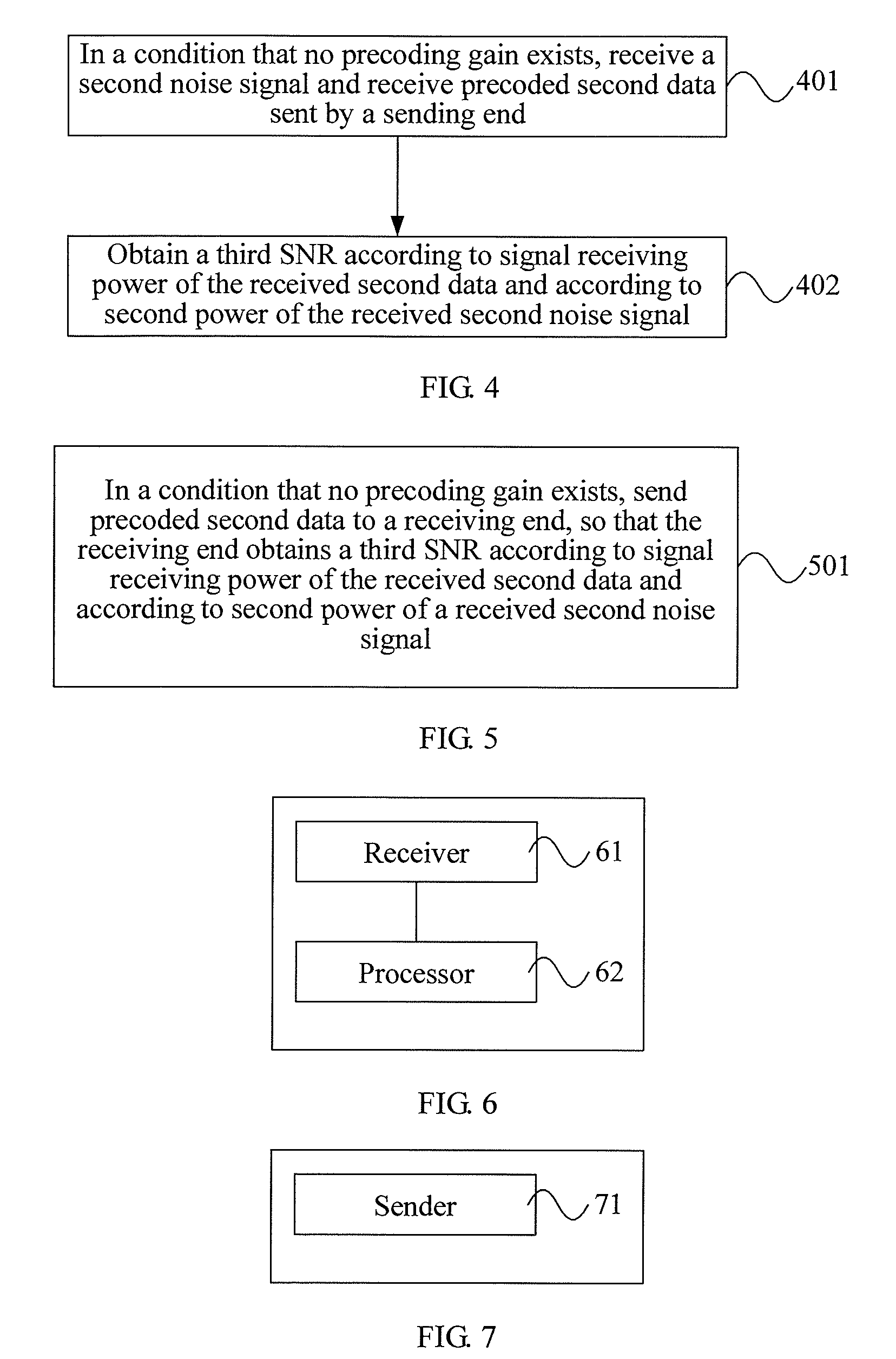 Method for acquiring signal to noise ratio, signal receiving device and signal sending device