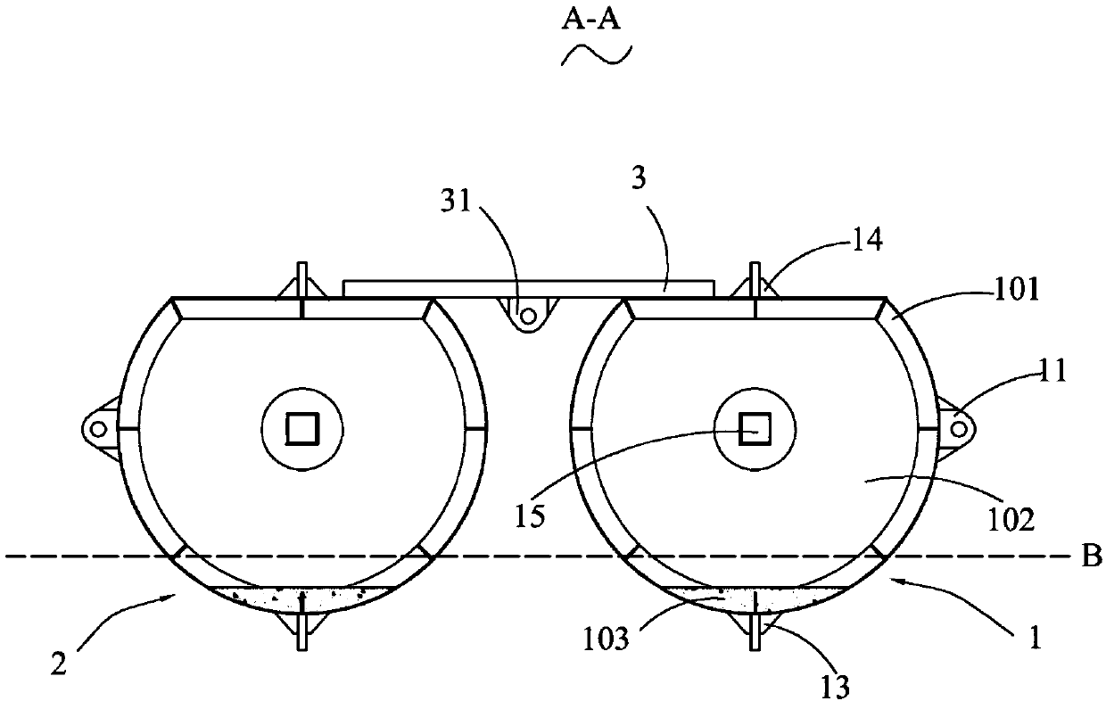 Horizontal buoy group