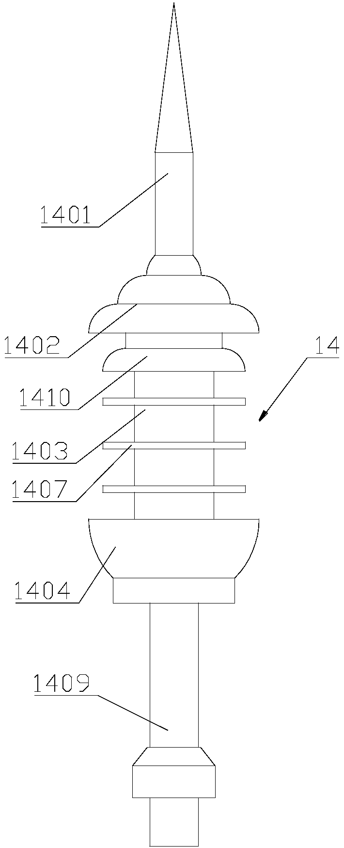 Lightning prevention system used for environment monitoring station and use method of lightening prevention system