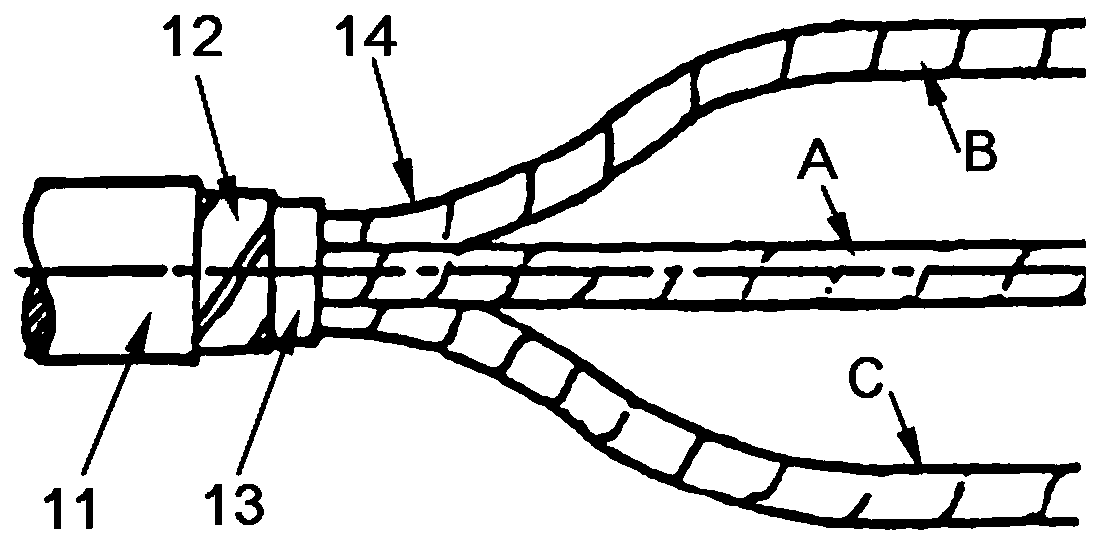A cable wrapping intermediate joint and a manufacturing process thereof