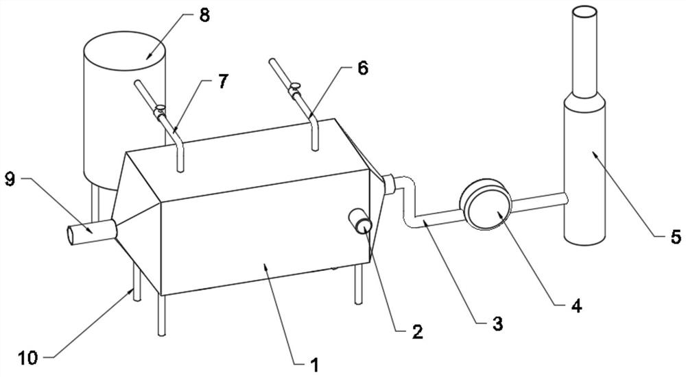 Device for preheating boiler water through boiler chimney smoke