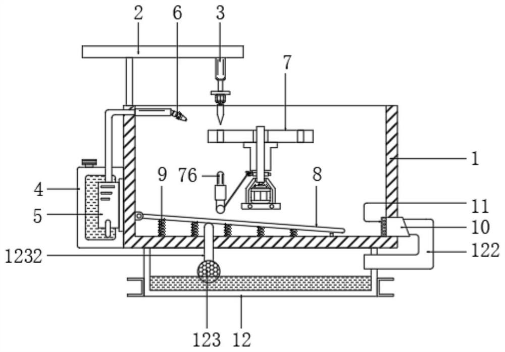 Anti-residue reaming forming device suitable for flange machining