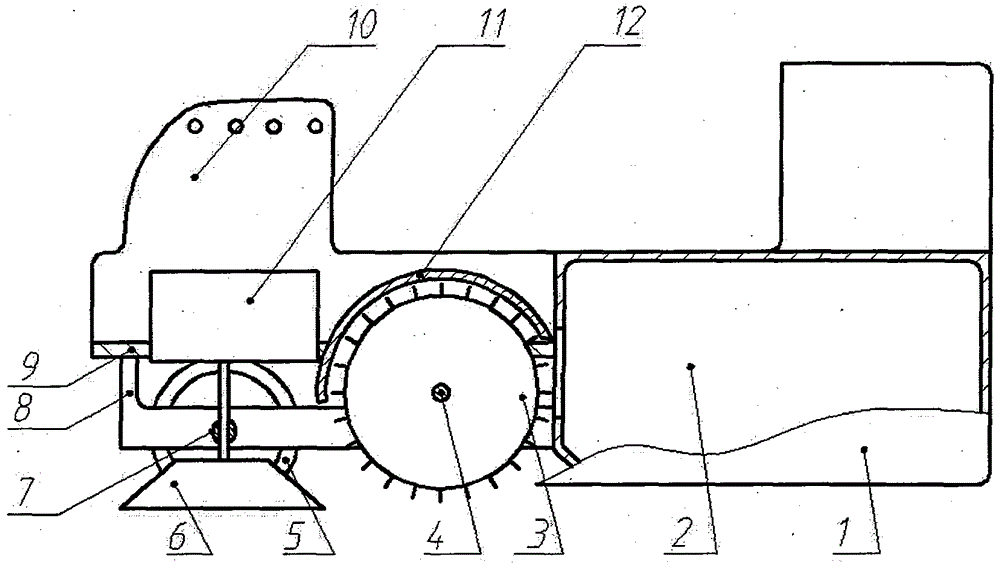 Wheel skating garbage cleaning device