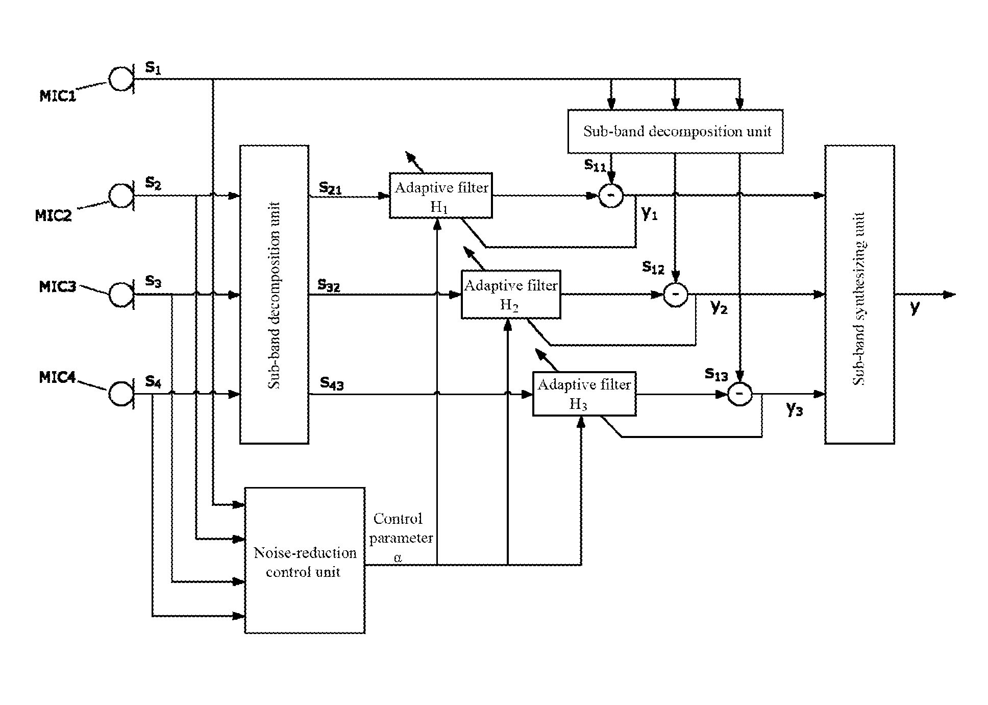 Method, device and system for eliminating noises with multi-microphone array