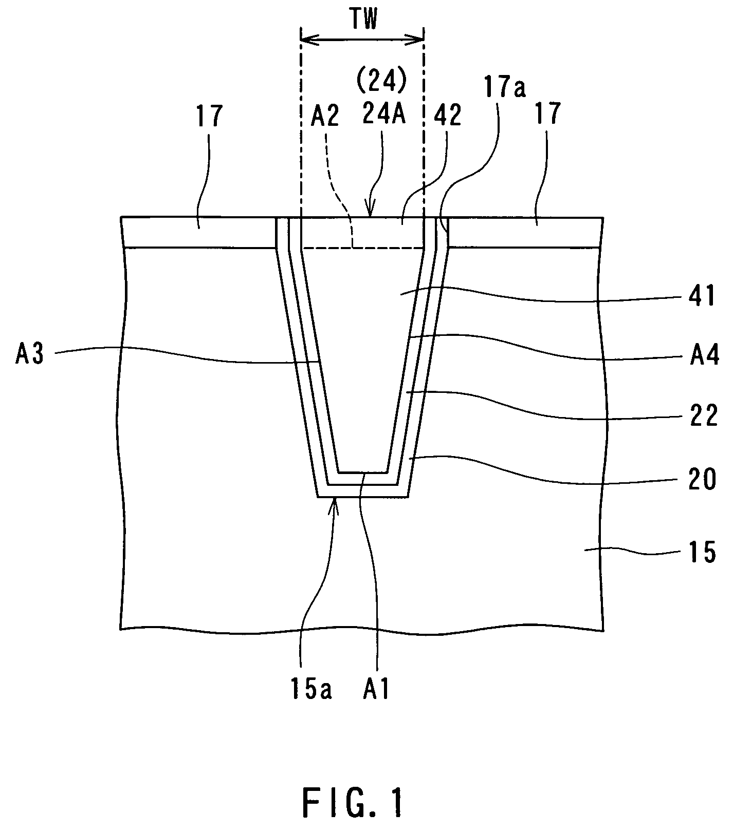 Magnetic head for perpendicular magnetic recording that has a pole layer having a shape for easy forming, reducing track width and improved writing characteristics