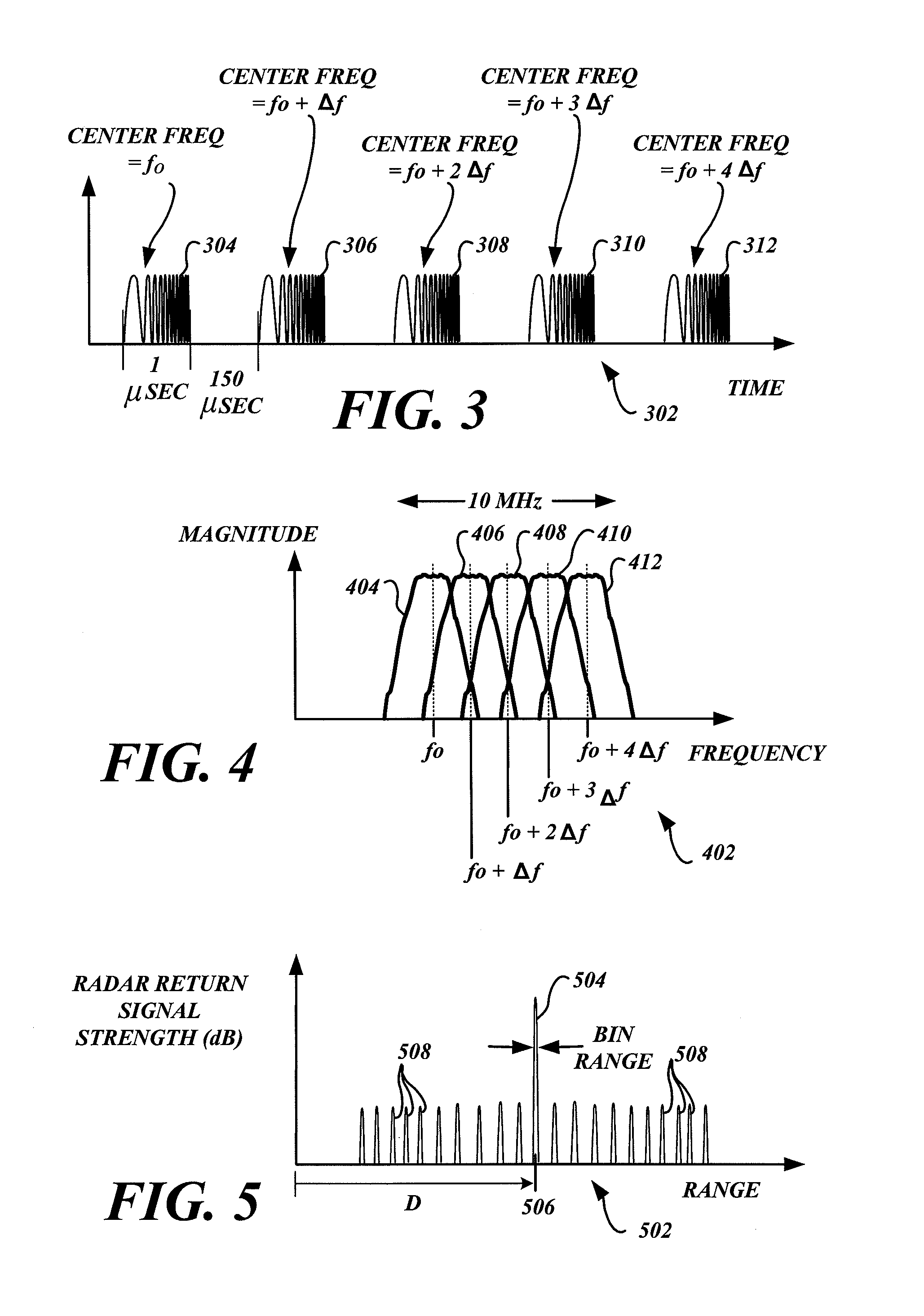 Systems and methods for suppressing ambiguous peaks from stepped frequency techniques