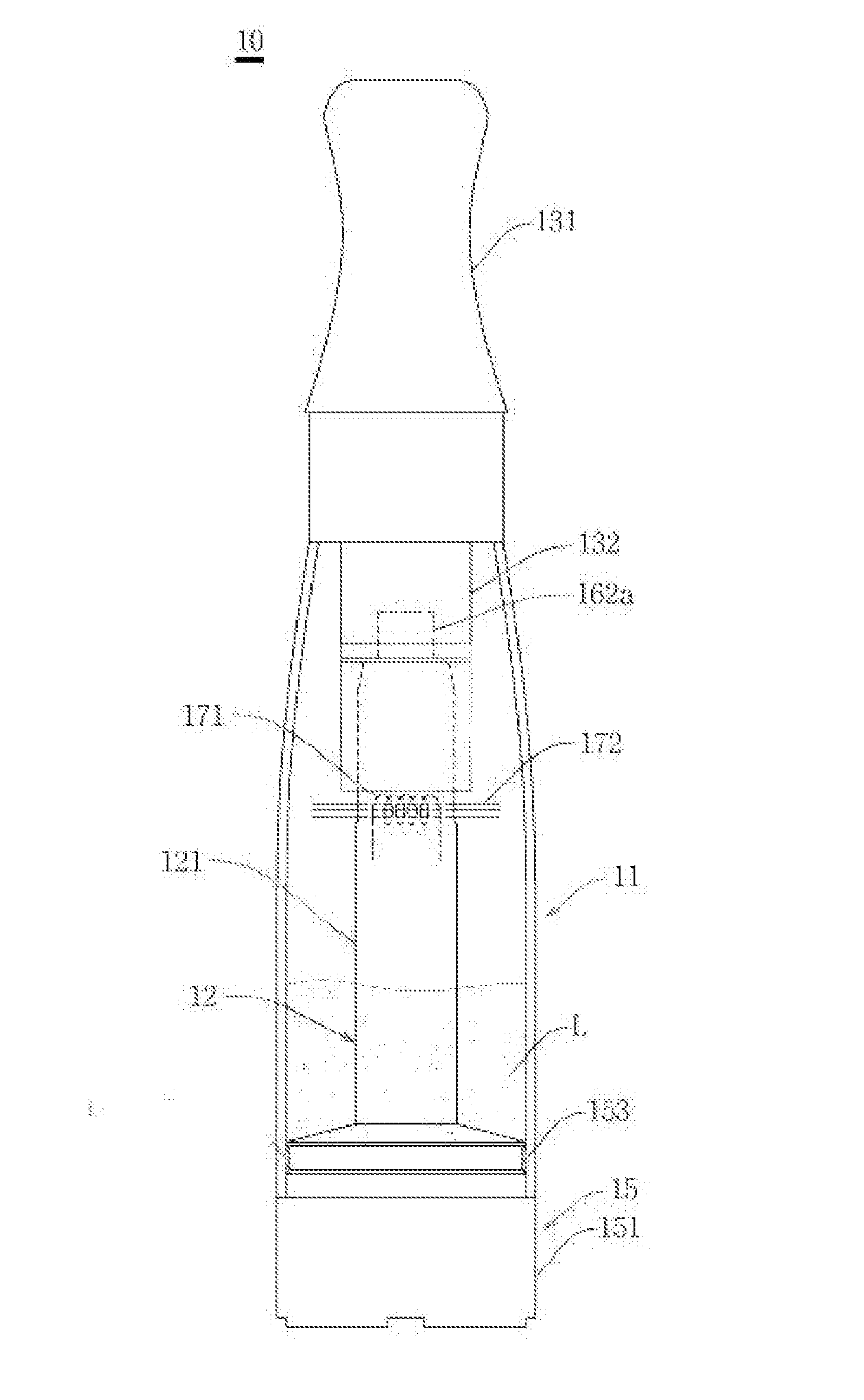 Cartridge of Electric Cigarette For Preventing Leakage