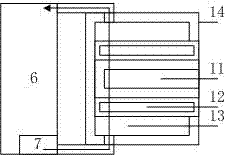 Horizontal pneumatic optical effect simulation device