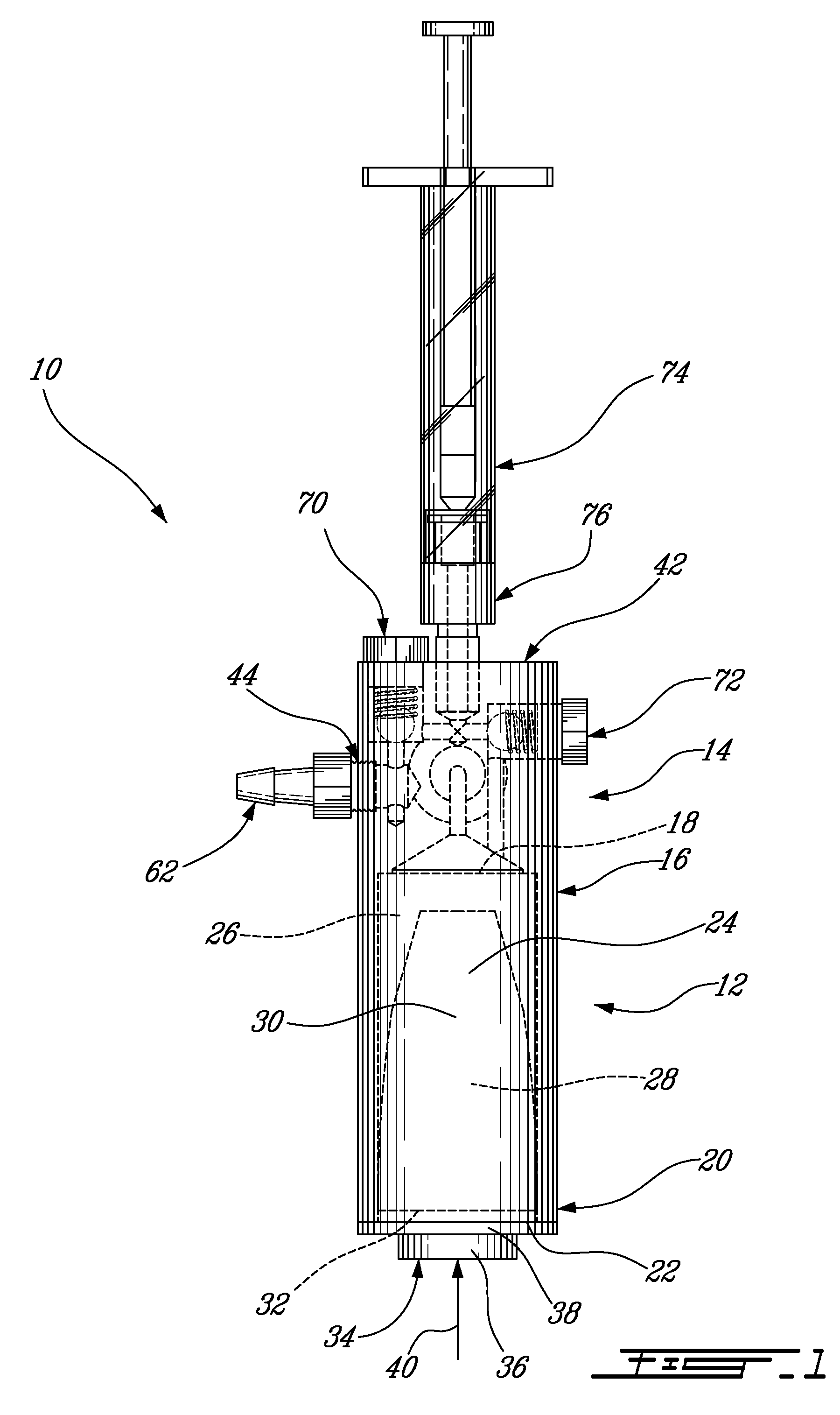 Device for injecting high viscosity material