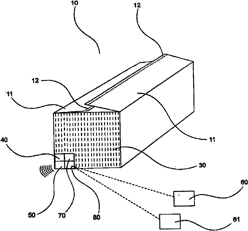 Method for the securing and monitoring of containers and container with securing and monitoring means