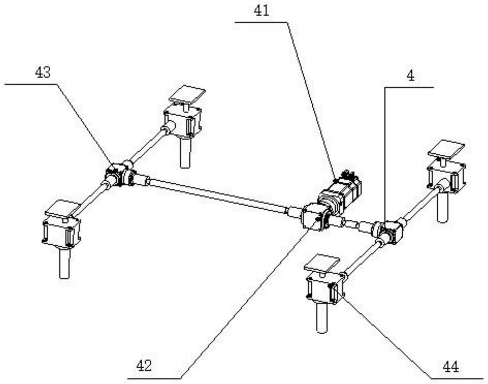 AGV transfer trolley and multi-trolley flexible linkage system