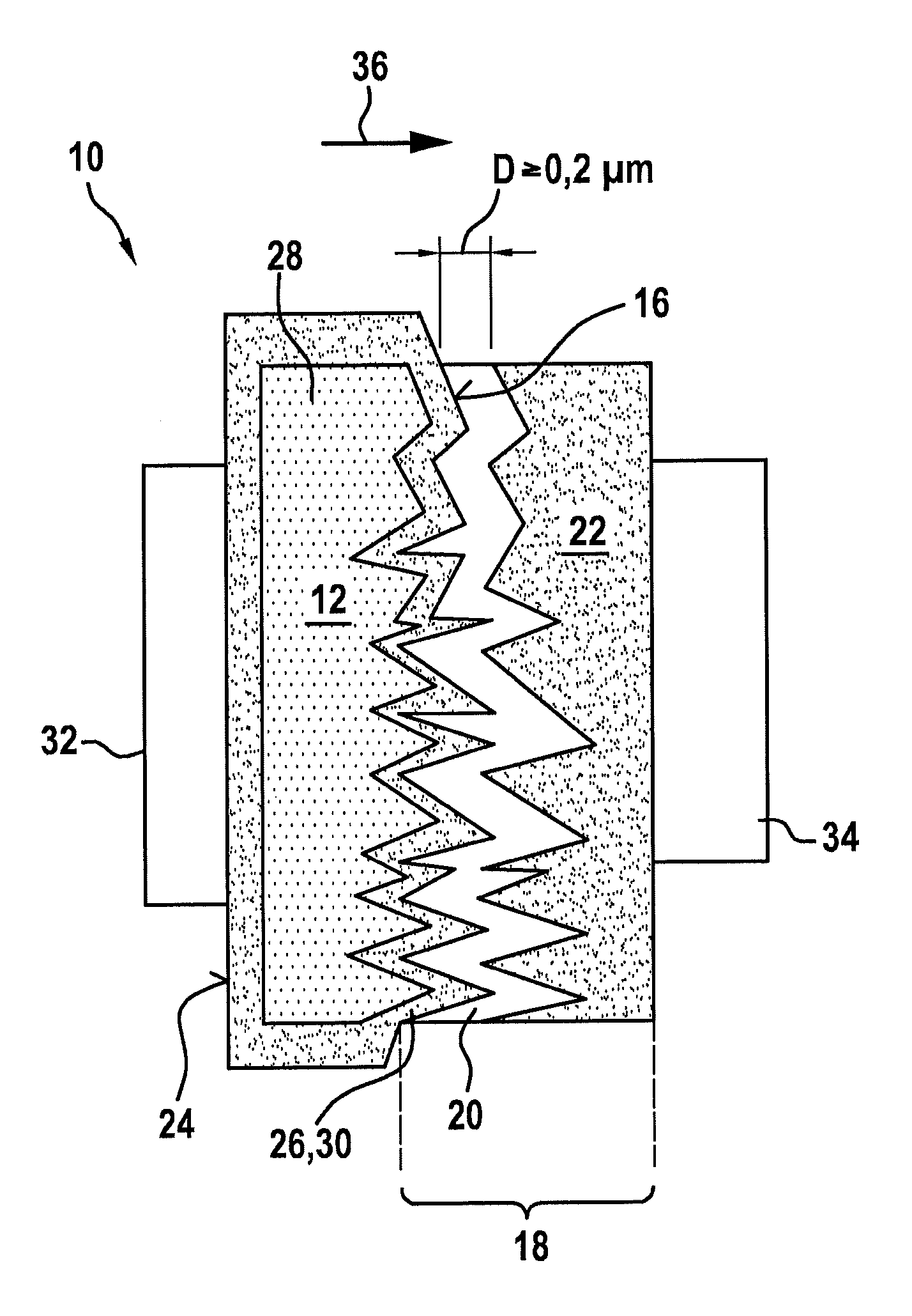 Method for manufacturing a capacitive storage element, storage element and its use
