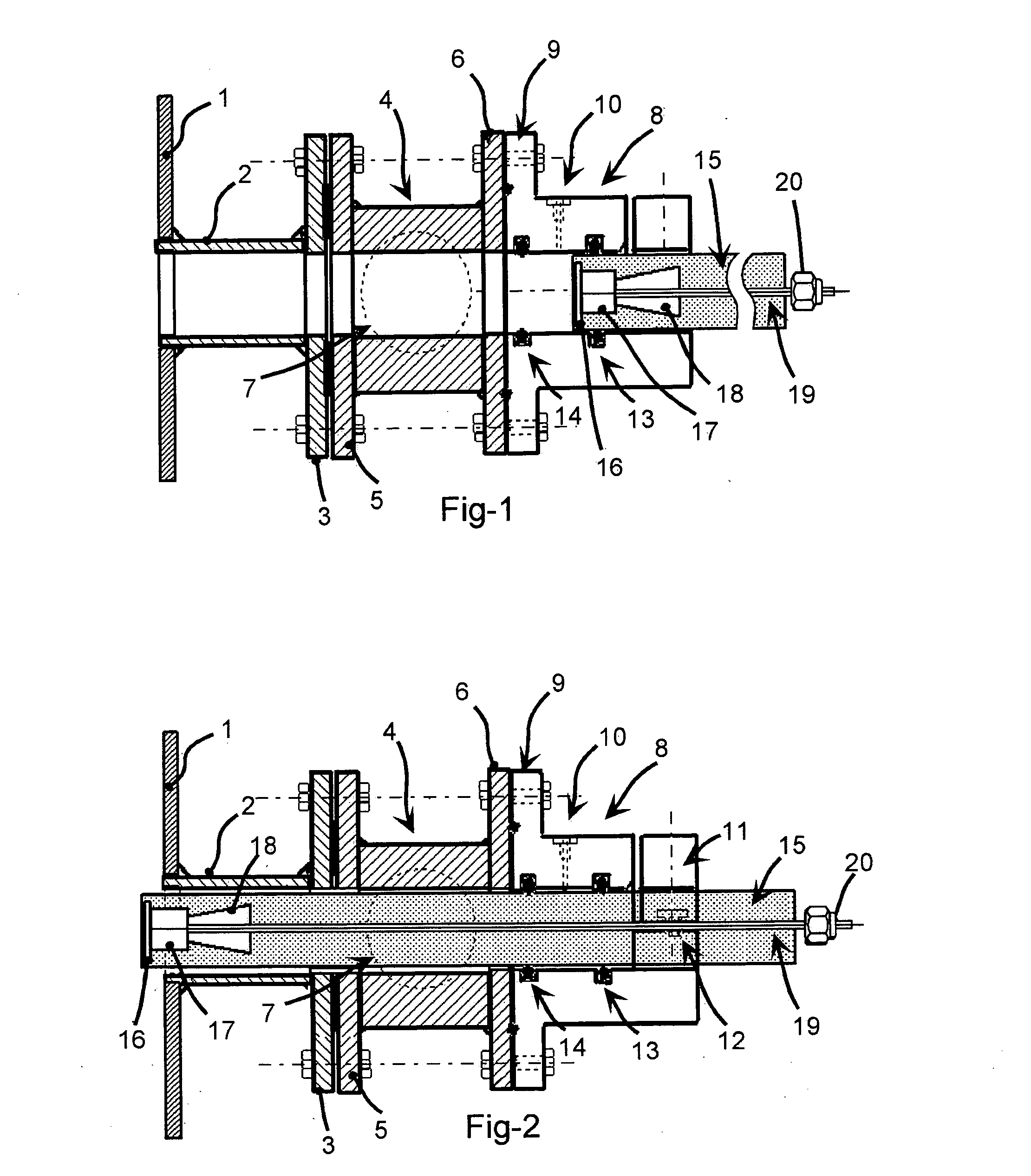 Antenna for detection of partial discharges in a chamber of an electrical instrument
