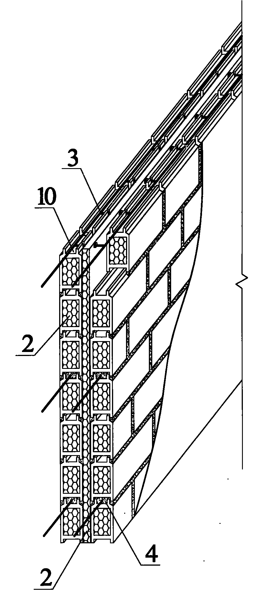 Heat-insulating double-layered wall for buildings