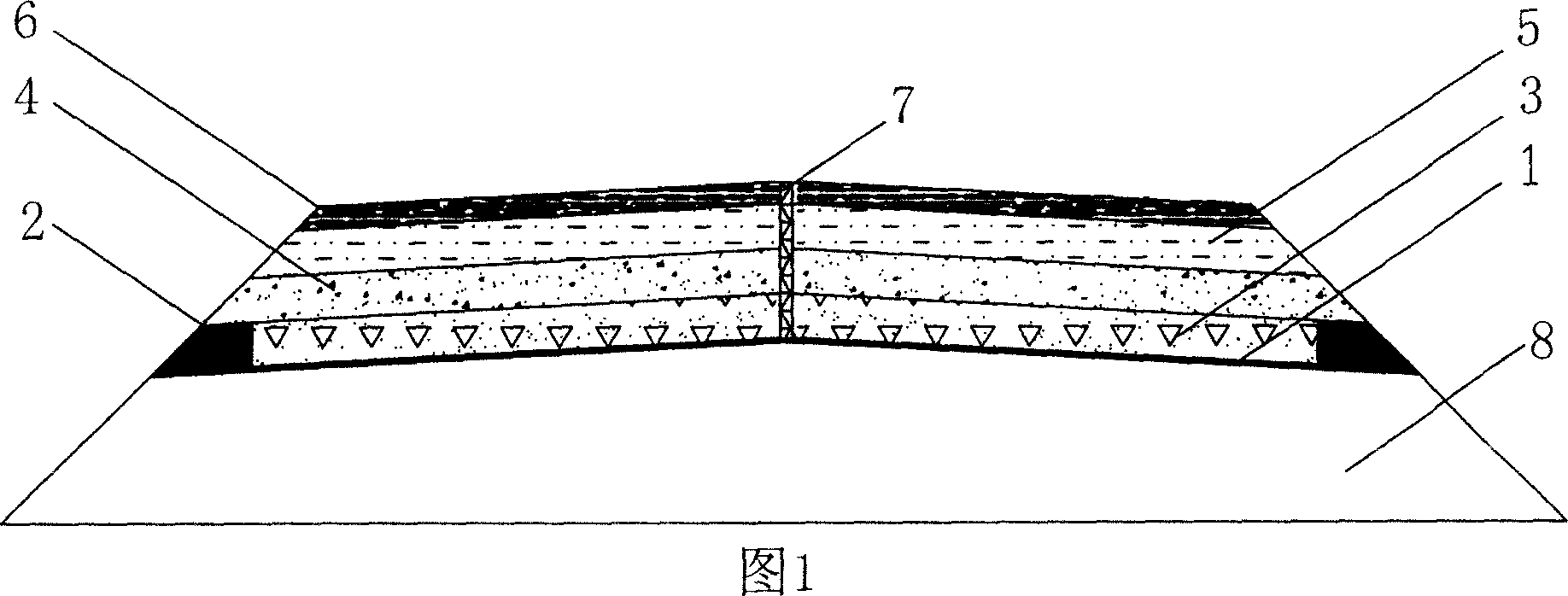 Method for forming pavement of highway resisting large deformation of ground