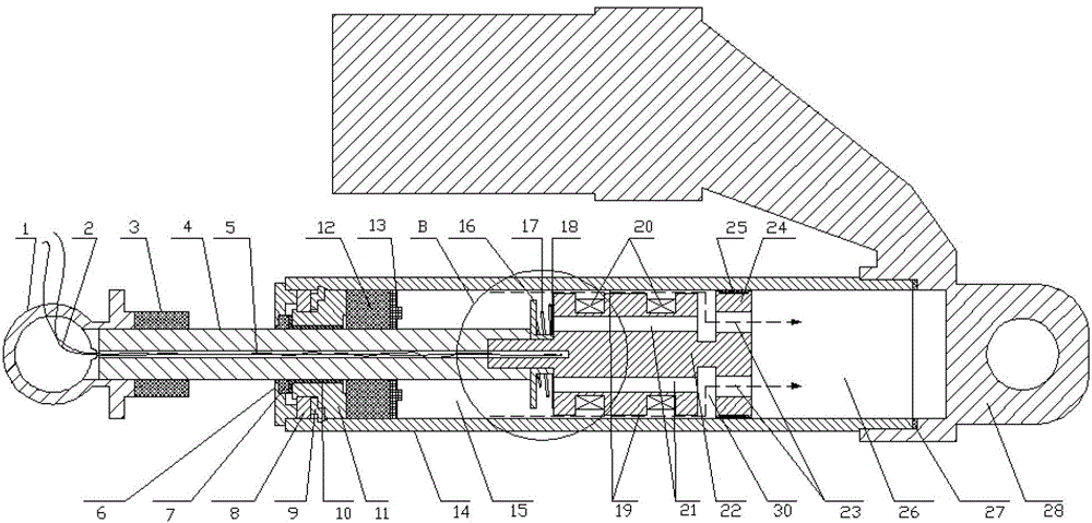 Magneto-rheological damper with asymmetric controllable damping characteristics