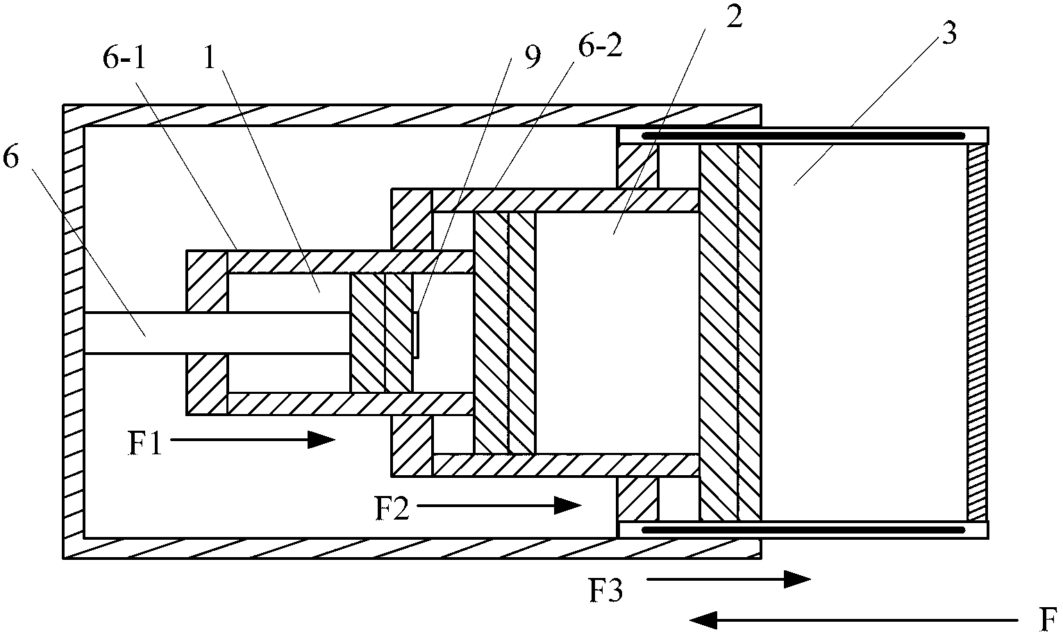 Working method of buffer suitable for attracting sliding block in impact process