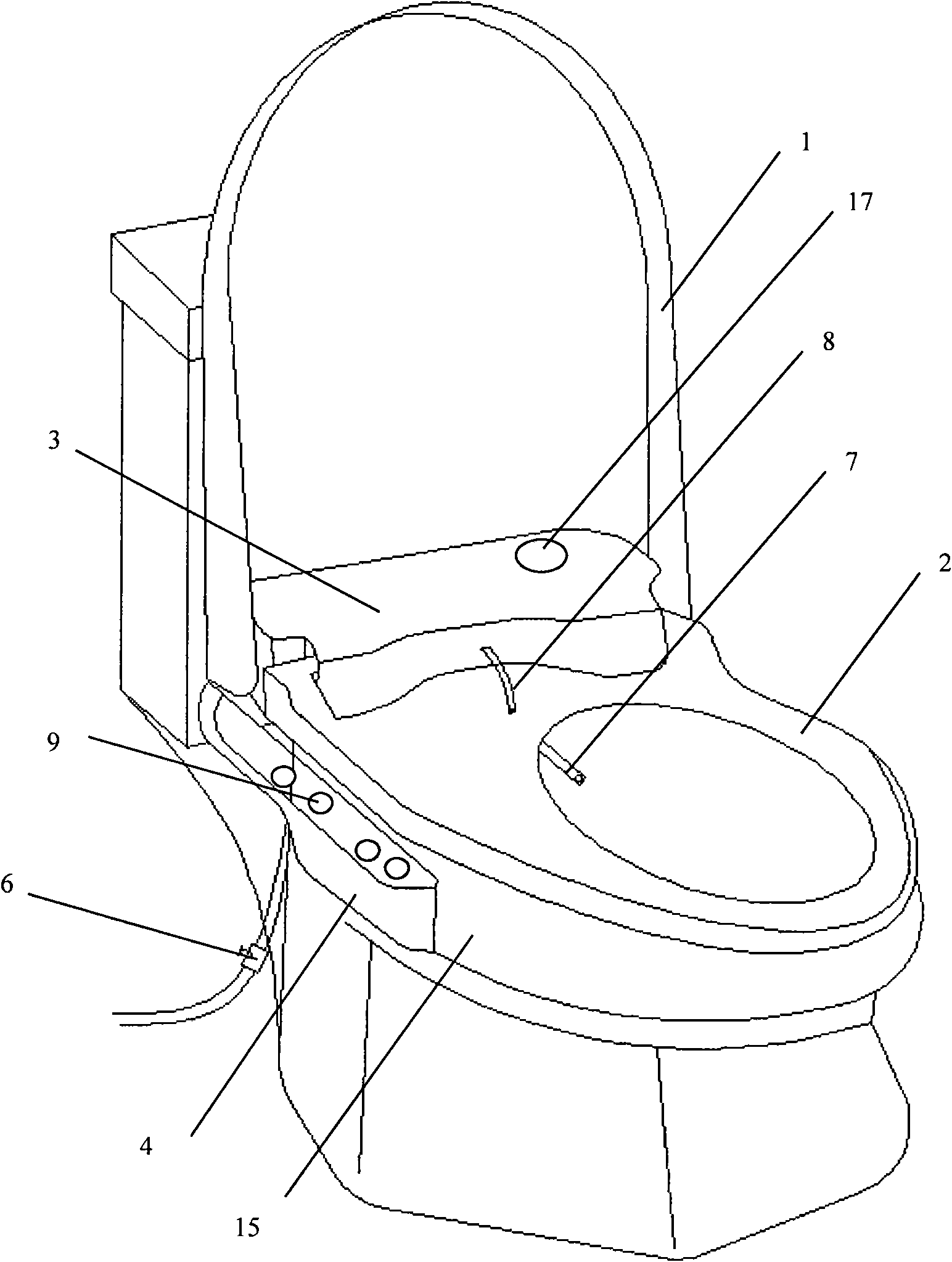 Toilet stool with flushing and hip-bathing functions