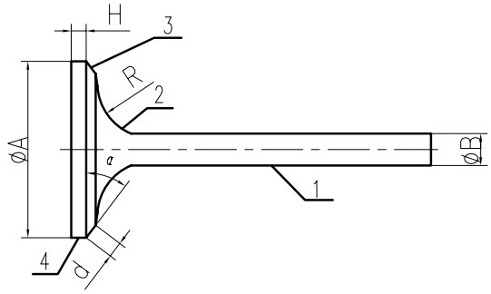 A kind of processing method of diesel engine valve blank