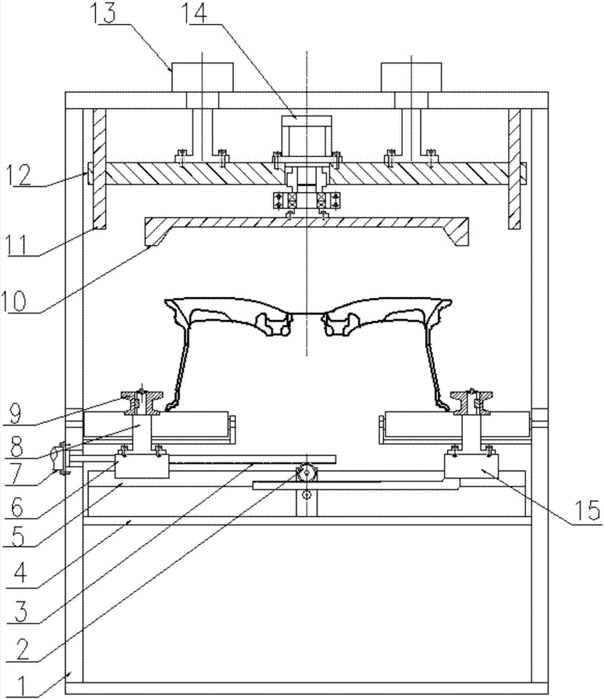 Device for automatically removing rim burrs
