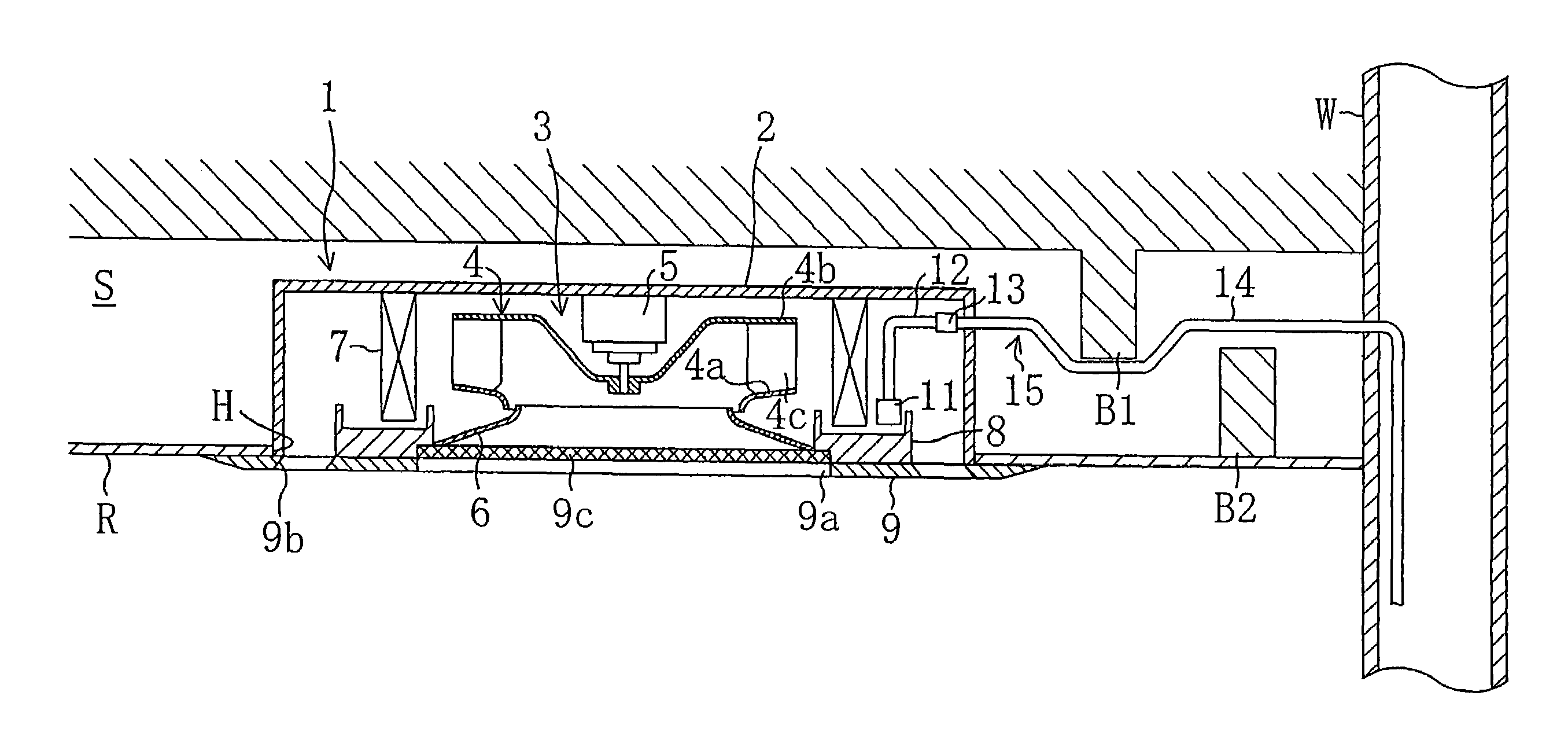 Drain water discharge structure for air conditioning apparatus