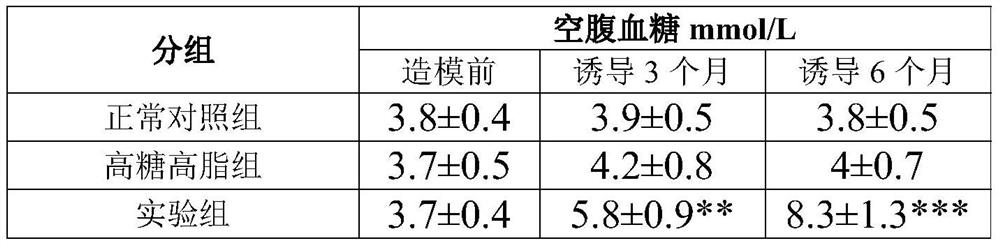 Construction method of type 2 diabetes primate model