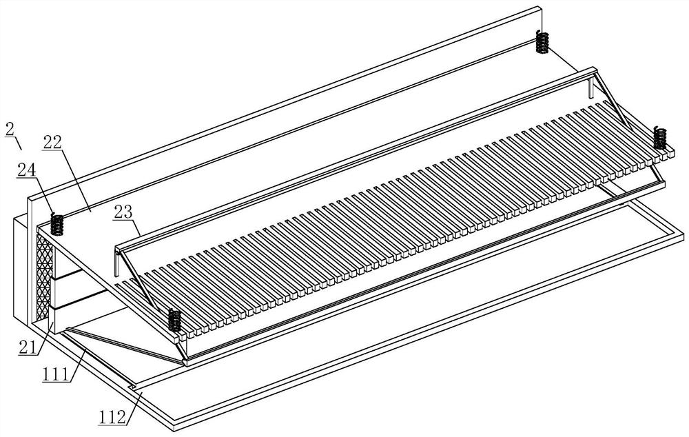 Display type carbon powder storage device with dust suppression structure