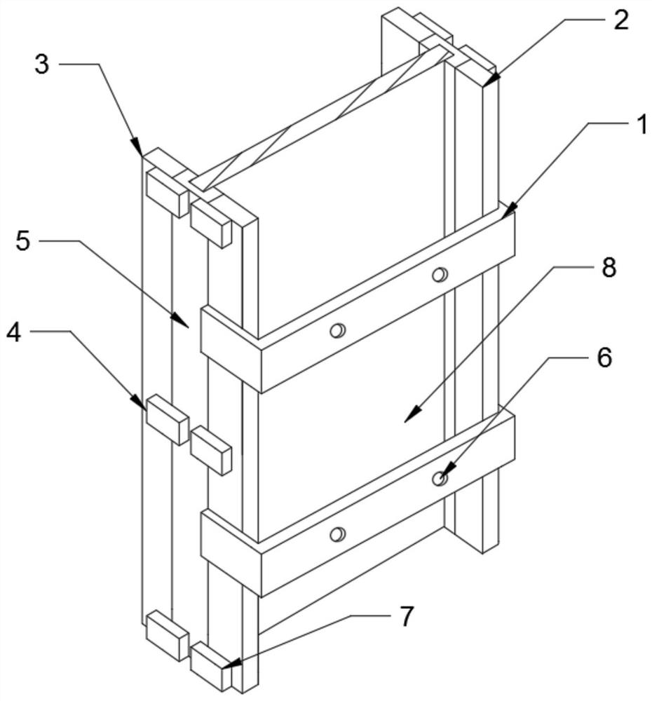 Internal partition plate structure of electric control cabinet