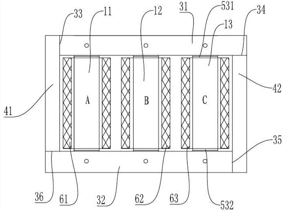 Three-phase and five-column electric reactor of new structure