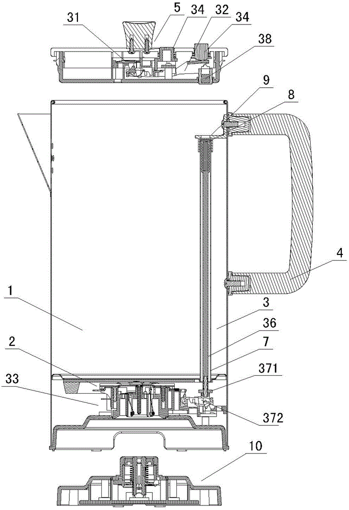 Electric kettle with modified temperature control device
