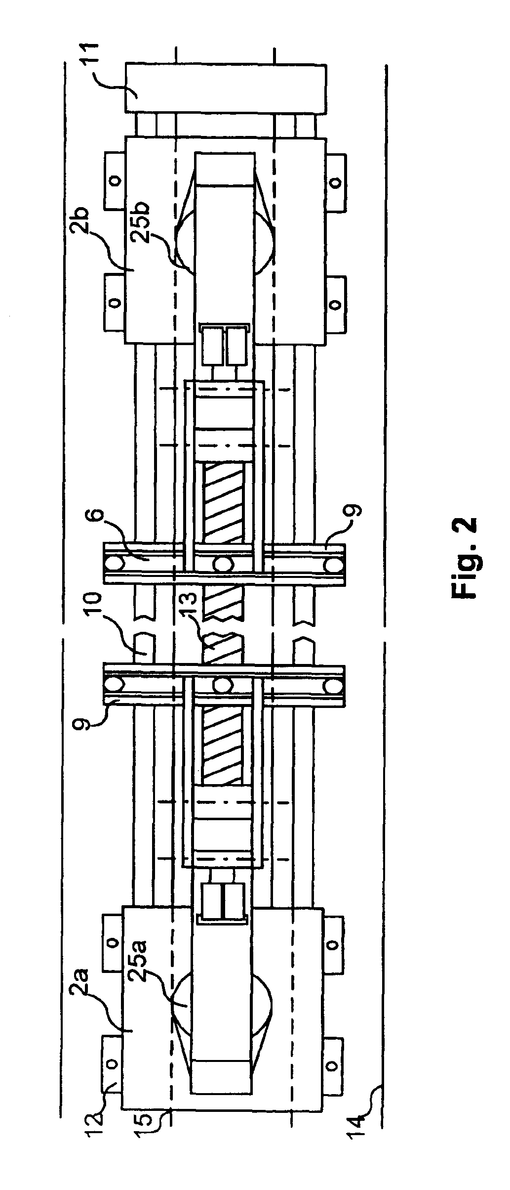 Railway container transhipment device