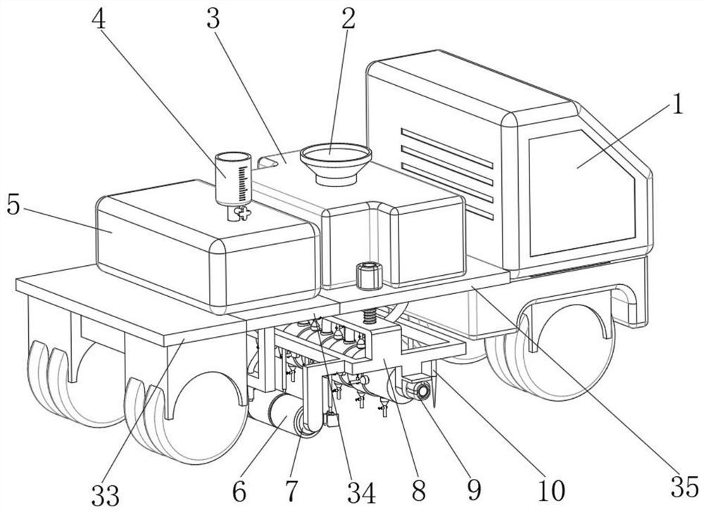 Wheat precise sowing, storing and irrigating apparatus