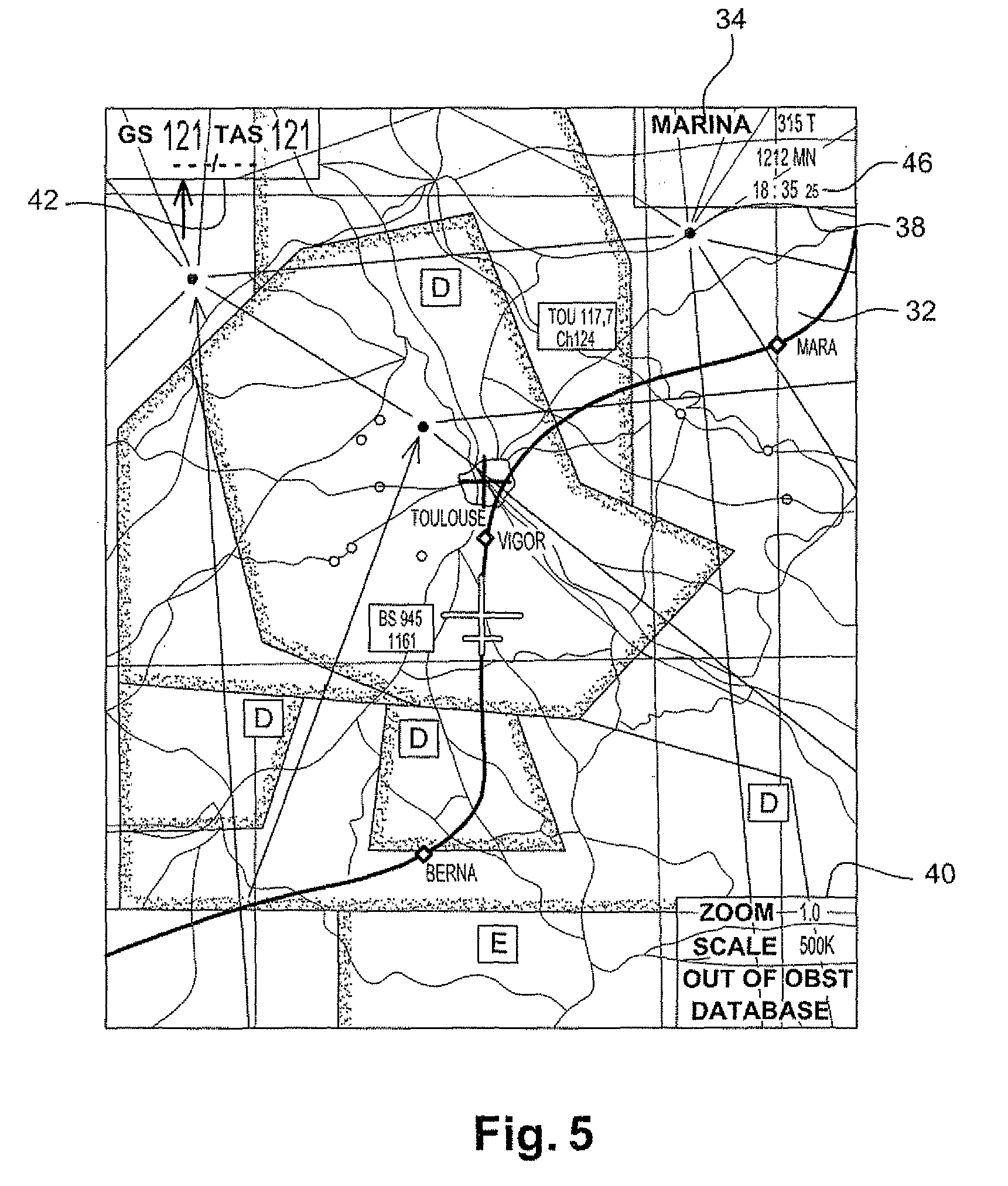 Method of displaying an image on a screen of an aircraft