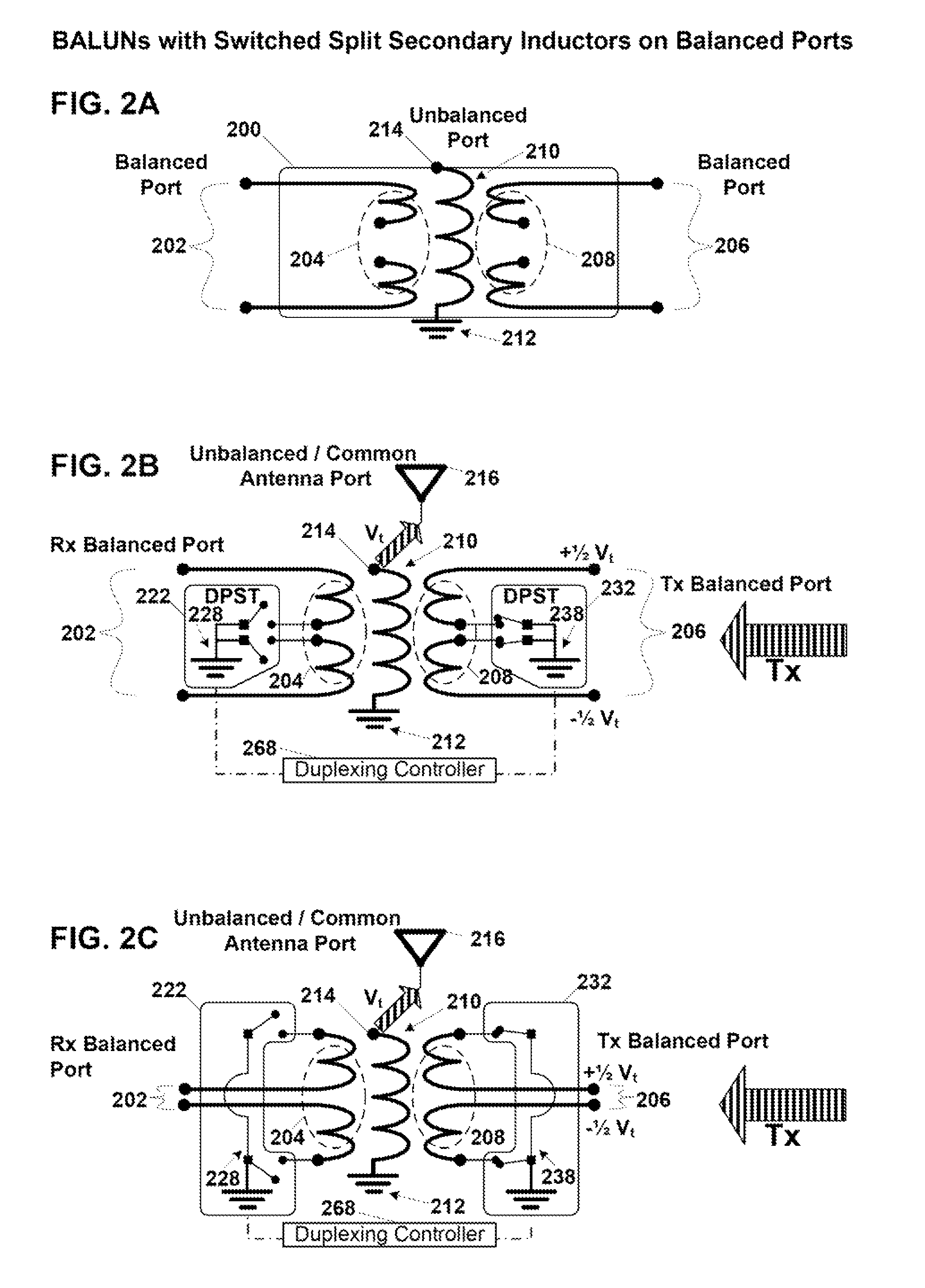 Method and apparatus for integrating a transceiver and a half-duplexing split balun