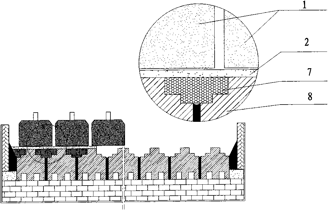 Method for roasting aluminum electrolytic bath with polymorphic structure cathode