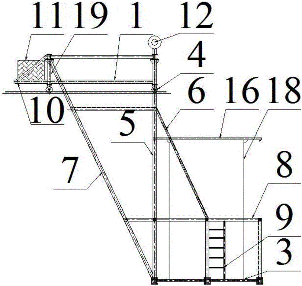 Work platform for secondary construction of cap beam