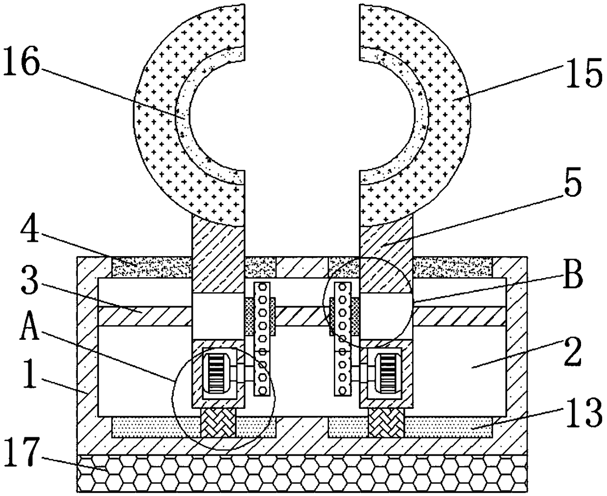 Steel tube clamping device based on buildings