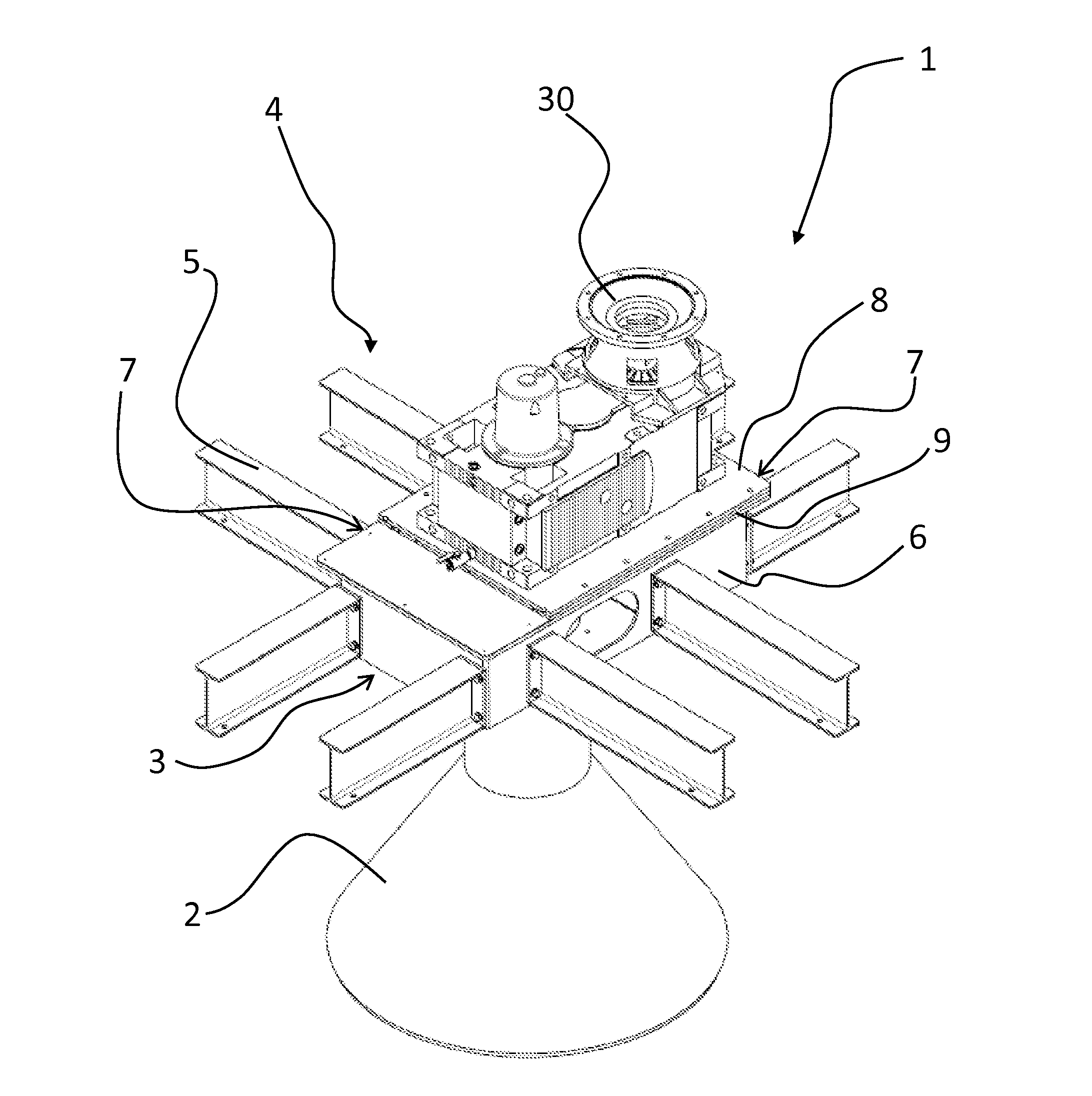 A drive supporting structure and a drive support element