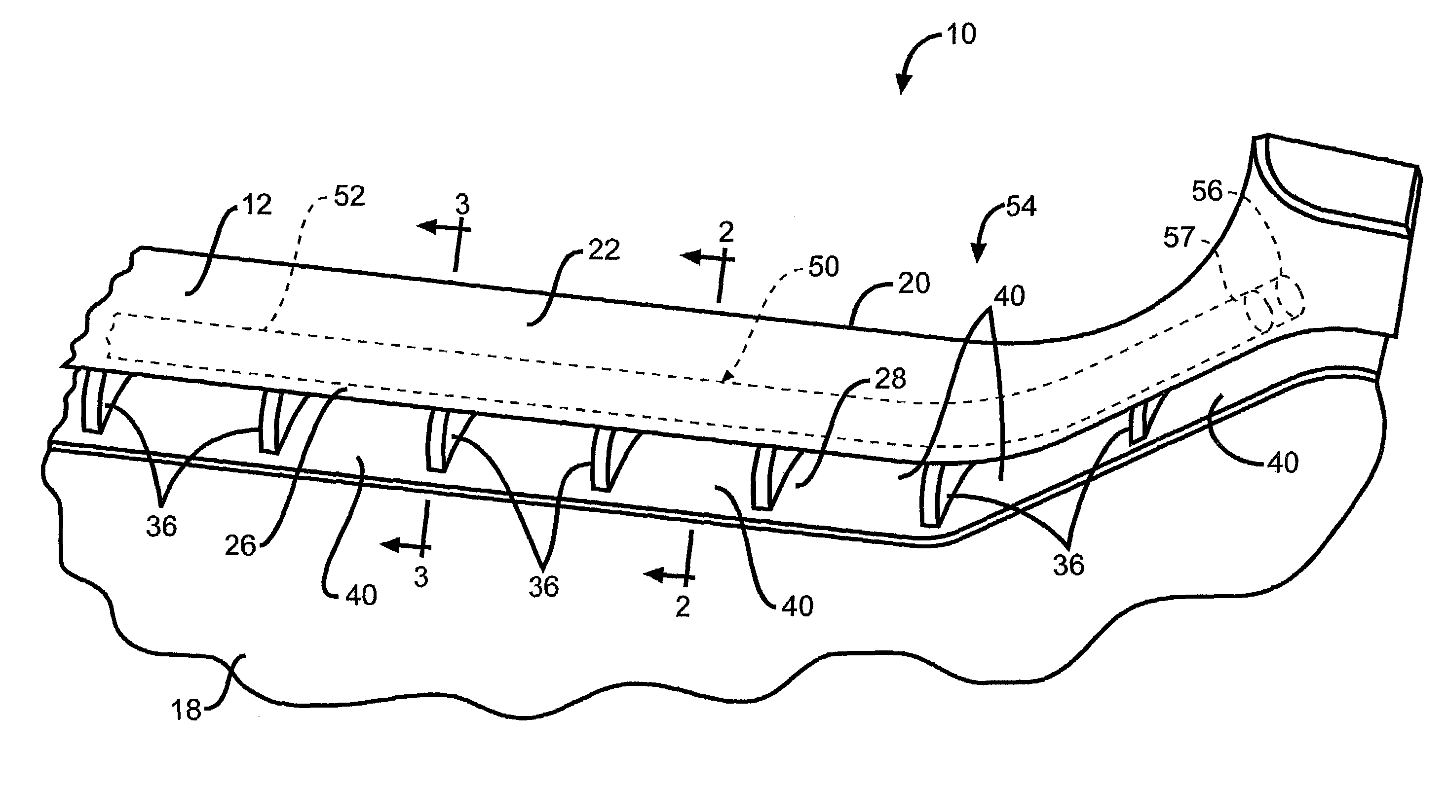 Trim component with mounted light source for indirectly lighting the interior of a vehicle