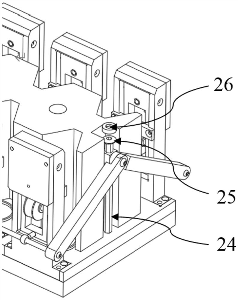 A cylindrical battery sealing steel ball fixture tray mechanism