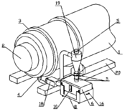 Sealed dust removal device used for discharging end of grain dryer