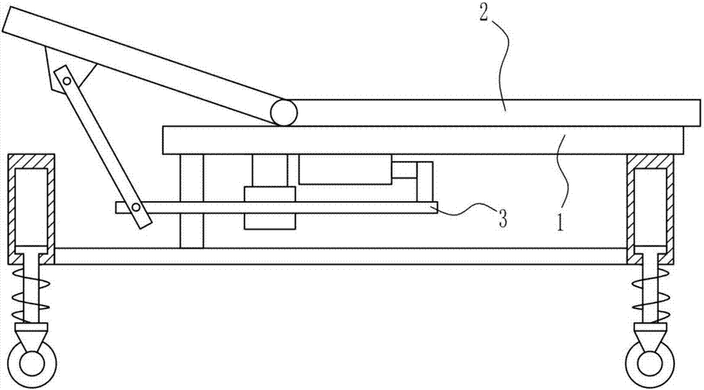 Hospital bed for examining patient in respiratory medicine department