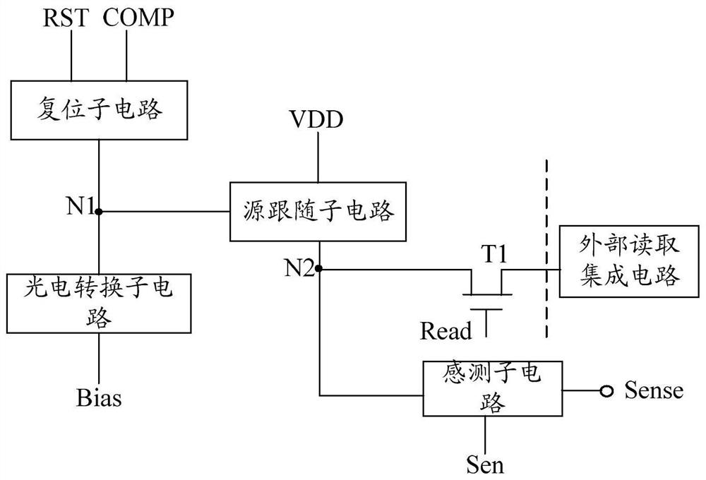 Light intensity detection circuit, light intensity detection method and device