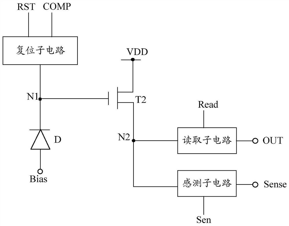 Light intensity detection circuit, light intensity detection method and device