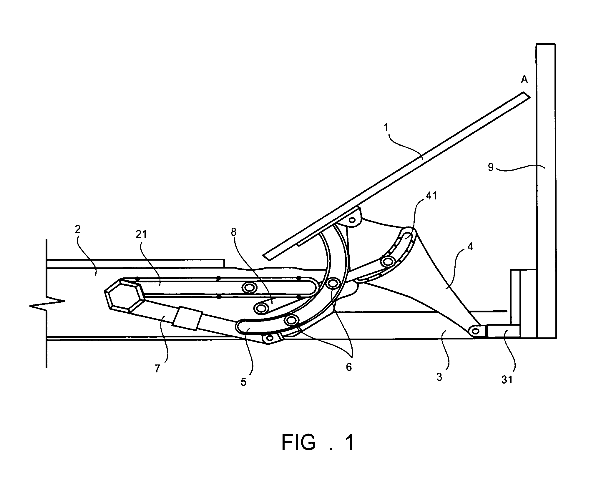 Sliding block linkage folding bed