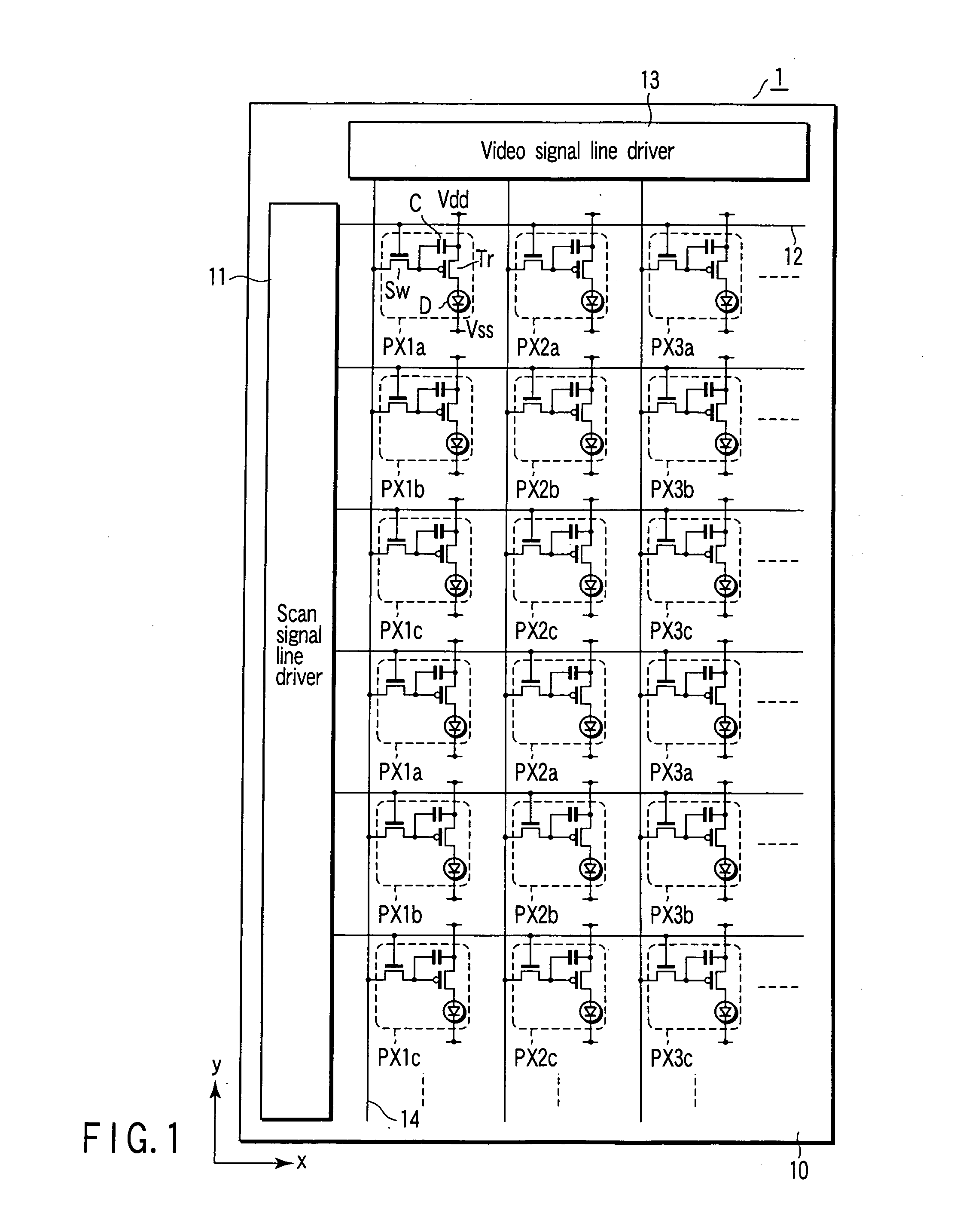 Active matrix display and method of manufacturing the same