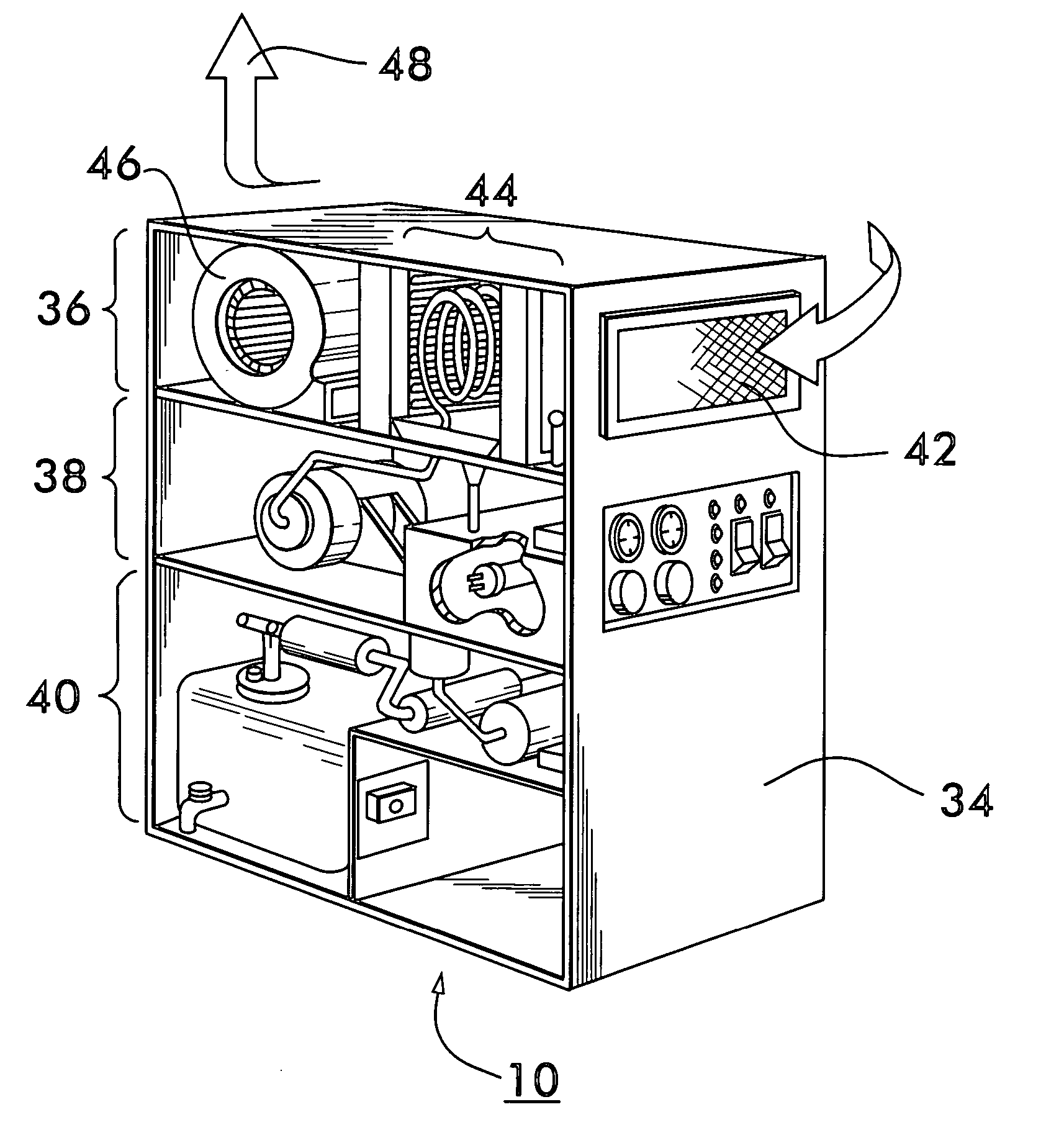 Co-generation power system for supplying electricity to an air-water recovery system