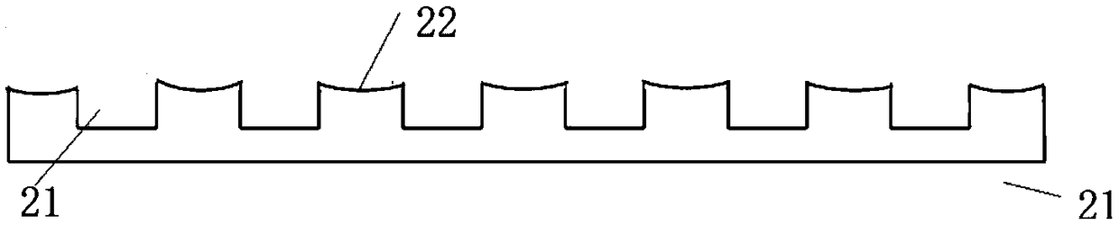 Device for preparing non-woven fabrics with convex stripes on surface