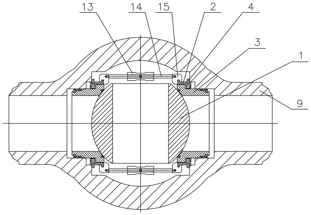 Top-mounted ball valve and assembling tool and process of top-mounted ball valve